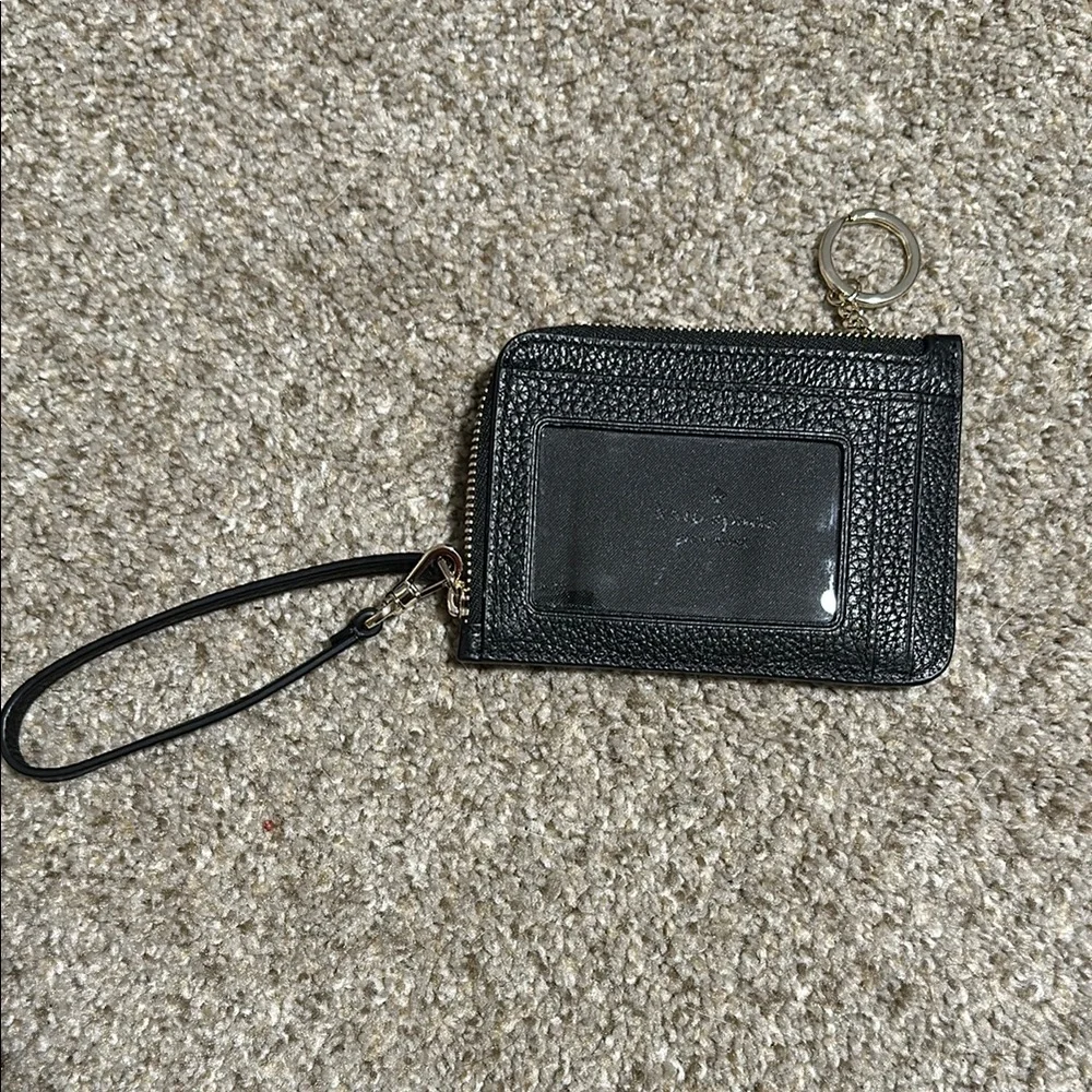 Kate Spade Black Leather Card Holder with Wrist Strap - Picture 2 of 3
